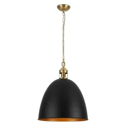 Vintage Luxe Farmhouse Large Iron Bell Pendant Light