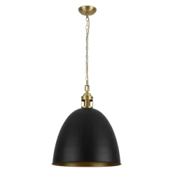 Vintage Luxe Farmhouse Large Iron Bell Pendant Light