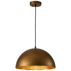 Vintage Luxe Oversized Hammered Dome Pendant Light