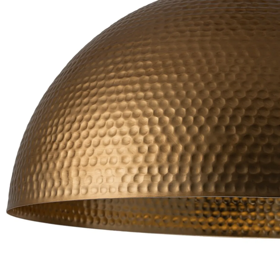 Vintage Luxe Oversized Hammered Dome Pendant Light
