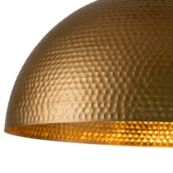 Vintage Luxe Oversized Hammered Dome Pendant Light