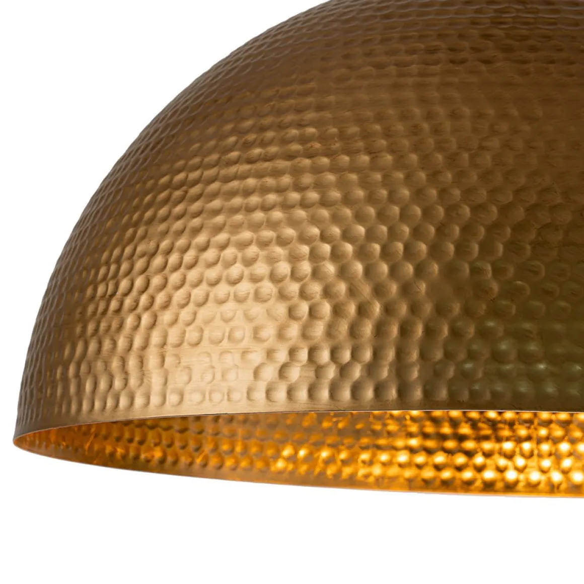 Vintage Luxe Oversized Hammered Dome Pendant Light