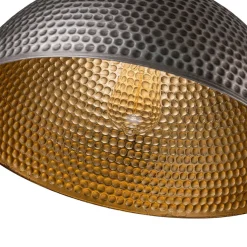 Vintage Luxe Oversized Hammered Dome Pendant Light