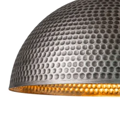 Vintage Luxe Oversized Hammered Dome Pendant Light