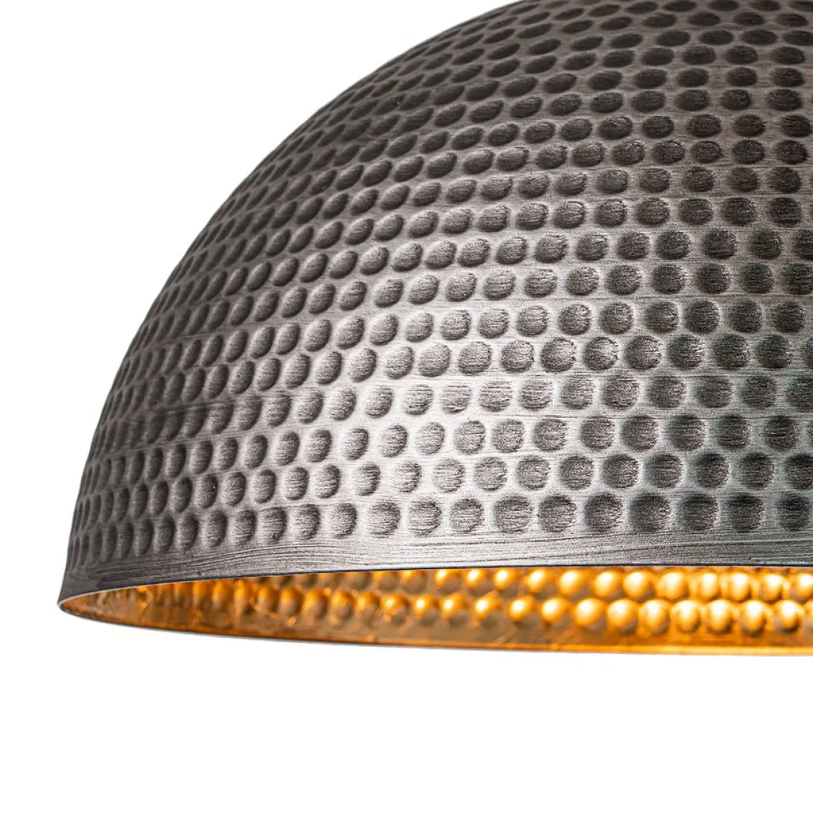 Vintage Luxe Oversized Hammered Dome Pendant Light