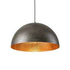 Vintage Luxe Oversized Hammered Dome Pendant Light