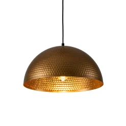 Vintage Luxe Oversized Hammered Dome Pendant Light