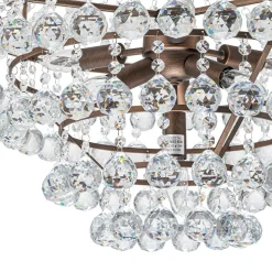 Vintage Luxury Antique Bronze Crystal Empire Chandelier