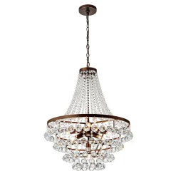 Vintage Luxury Antique Bronze Crystal Empire Chandelier