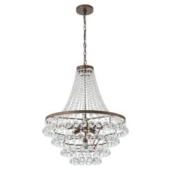 Vintage Luxury Antique Bronze Crystal Empire Chandelier