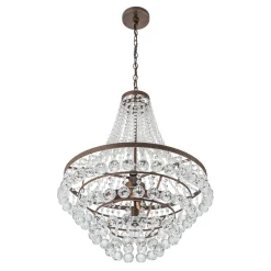 Vintage Luxury Antique Bronze Crystal Empire Chandelier