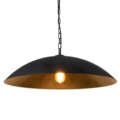 Vintage Oversized Flat Dome Metal Pendant Light