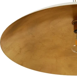 Vintage Oversized Flat Dome Metal Pendant Light