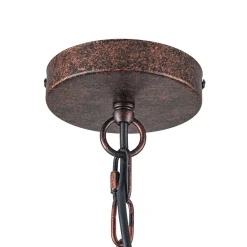 Vintage Oversized Flat Dome Metal Pendant Light