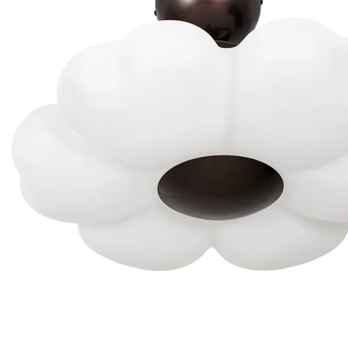 White Camellia Bloom Dimmable LED Semi Flush Mount Light