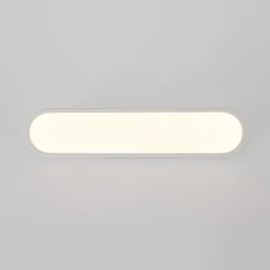 White Long Oval Warm Dimmable LED Semi Flush Mount