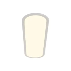 White Long Oval Warm Dimmable LED Semi Flush Mount
