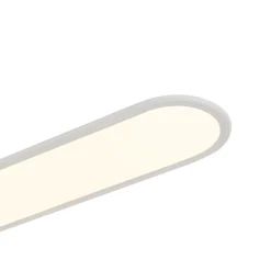 White Long Oval Warm Dimmable LED Semi Flush Mount