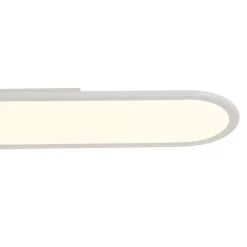 White Long Oval Warm Dimmable LED Semi Flush Mount