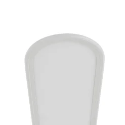 White Long Oval Warm Dimmable LED Semi Flush Mount
