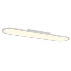 White Long Oval Warm Dimmable LED Semi Flush Mount