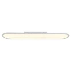 White Long Oval Warm Dimmable LED Semi Flush Mount