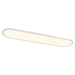 White Long Oval Warm Dimmable LED Semi Flush Mount
