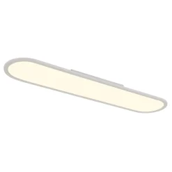 White Long Oval Warm Dimmable LED Semi Flush Mount