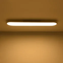White Long Oval Warm Dimmable LED Semi Flush Mount