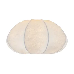 White Silk Scalloped Cage Flush Mount Ceiling Light