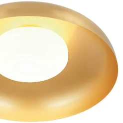 Wide Iron Dome Dimmable LED Semi Flush Ceiling Light