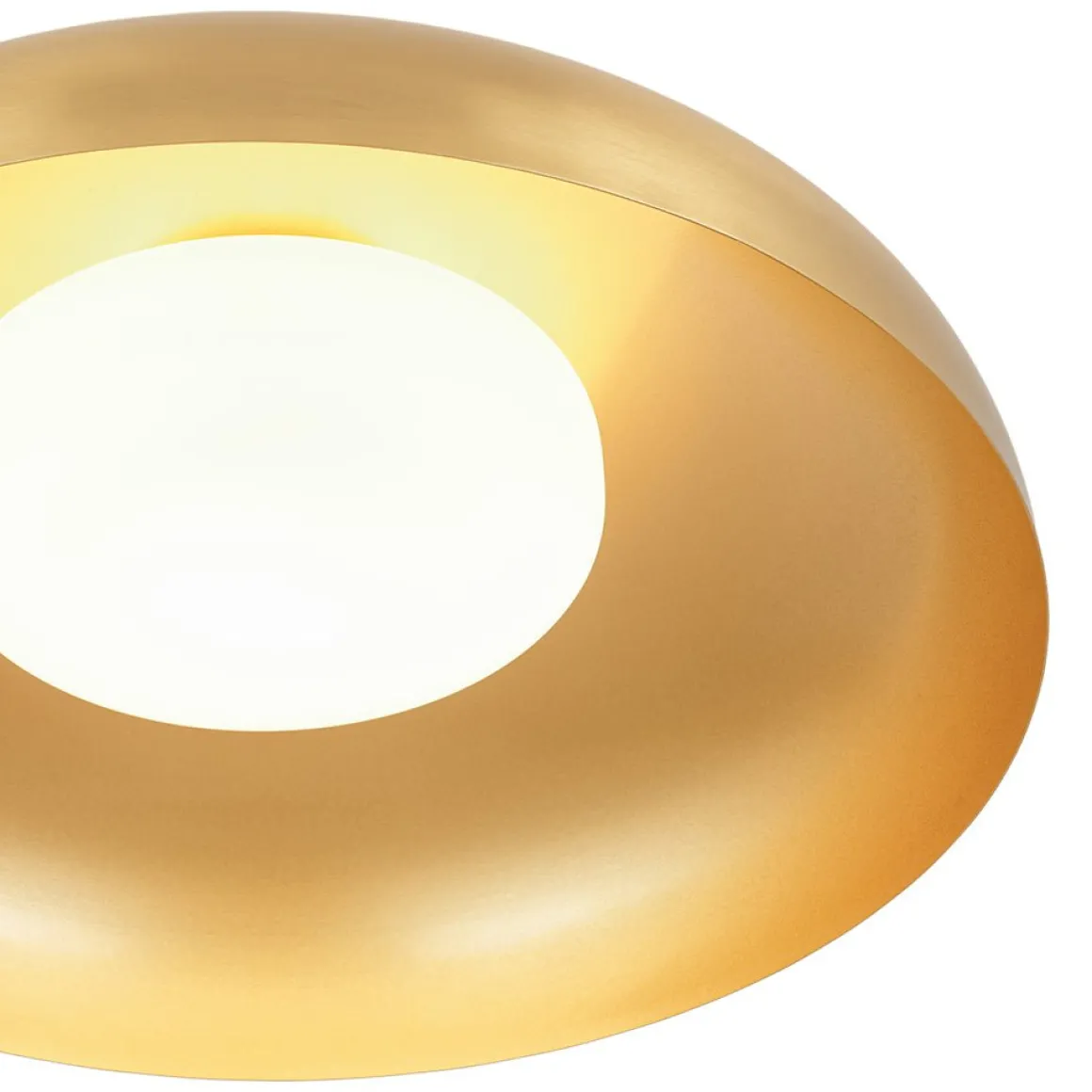 Wide Iron Dome Dimmable LED Semi Flush Ceiling Light