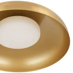 Wide Iron Dome Dimmable LED Semi Flush Ceiling Light