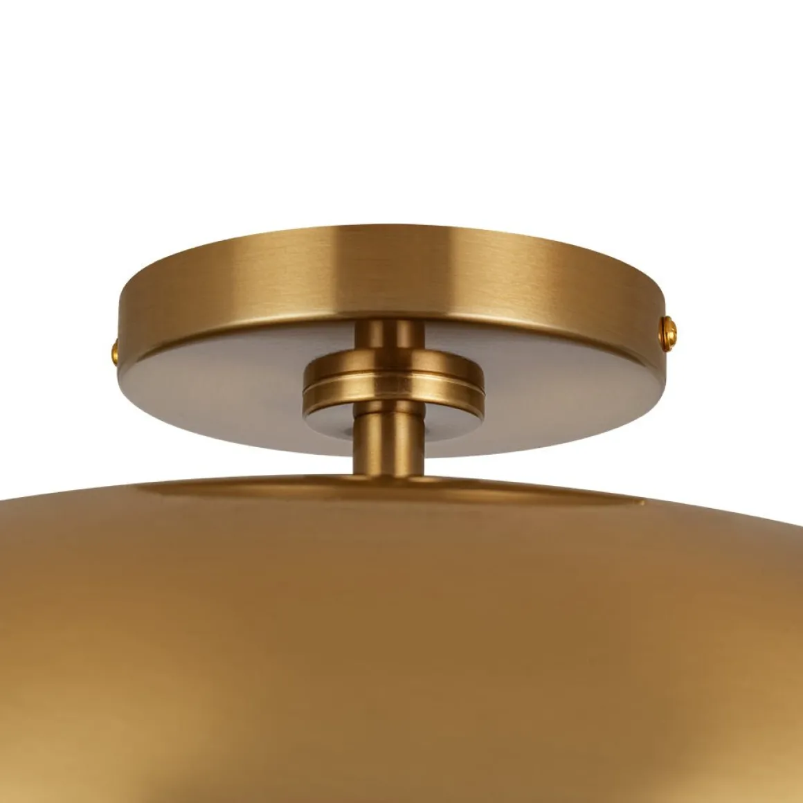 Wide Iron Dome Dimmable LED Semi Flush Ceiling Light