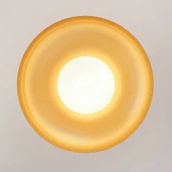 Wide Iron Dome Dimmable LED Semi Flush Ceiling Light