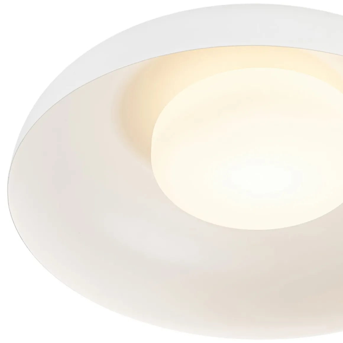 Wide Iron Dome Dimmable LED Semi Flush Ceiling Light