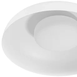 Wide Iron Dome Dimmable LED Semi Flush Ceiling Light