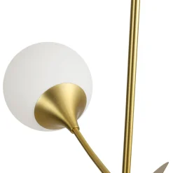 Wind-Vane Tiered 3-Light Opal Glass Globe Sputnik Chandelier