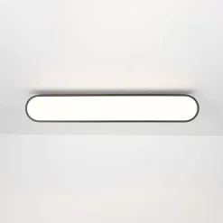 Wood Accent Oval Dimmable LED Flush Mount Ceiling Light