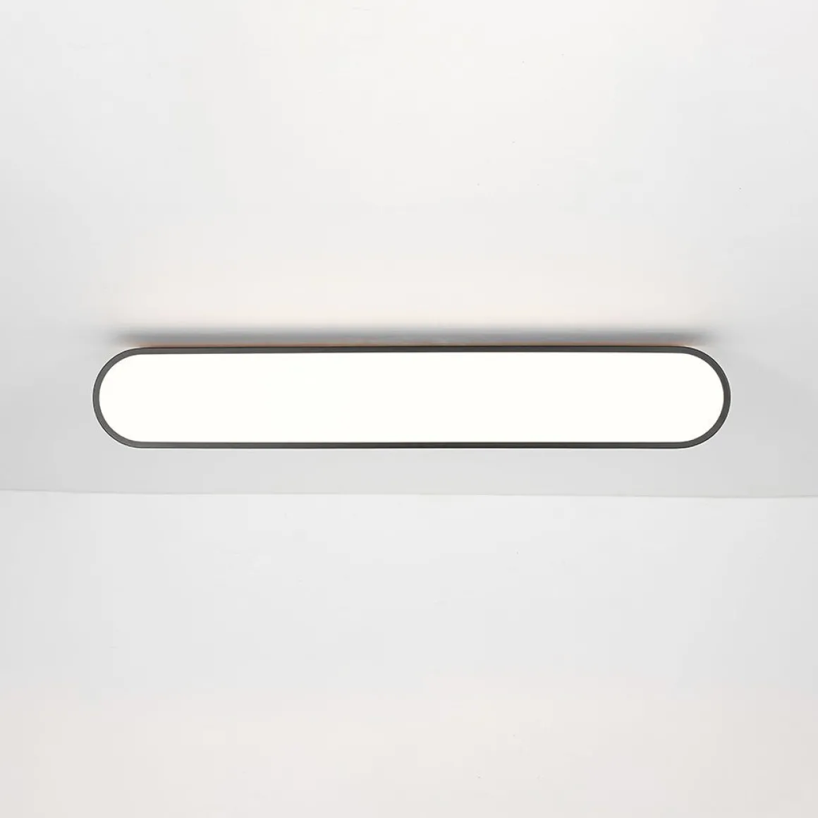 Wood Accent Oval Dimmable LED Flush Mount Ceiling Light