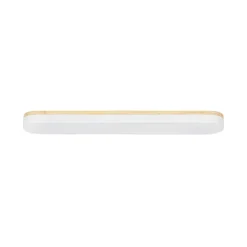 Wood Accent Oval Dimmable LED Flush Mount Ceiling Light