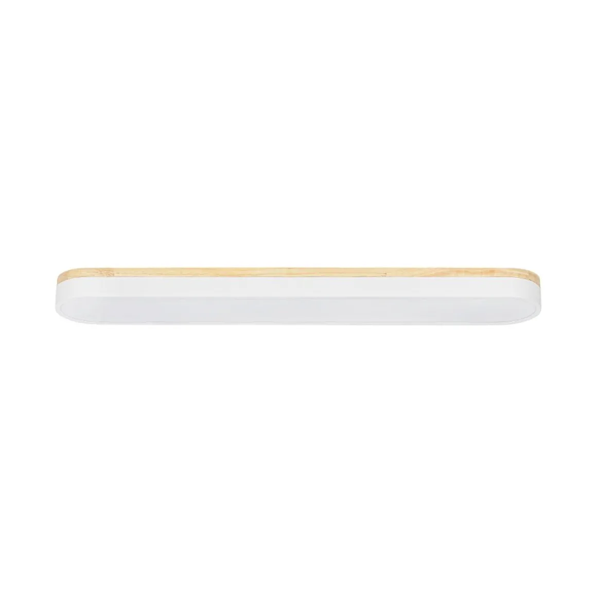 Wood Accent Oval Dimmable LED Flush Mount Ceiling Light
