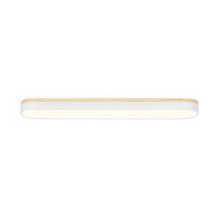 Wood Accent Oval Dimmable LED Flush Mount Ceiling Light