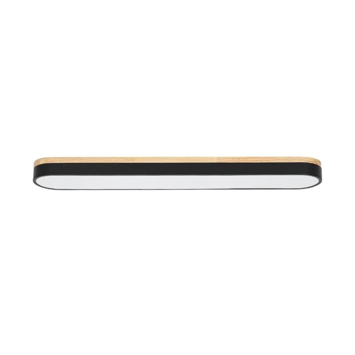 Wood Accent Oval Dimmable LED Flush Mount Ceiling Light