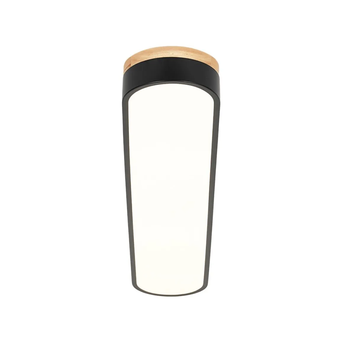 Wood Accent Oval Dimmable LED Flush Mount Ceiling Light