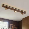 Wood Oval LED Adjustable Spotlight Ceiling Track Light