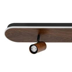 Wood Oval LED Adjustable Spotlight Ceiling Track Light