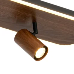 Wood Oval LED Adjustable Spotlight Ceiling Track Light
