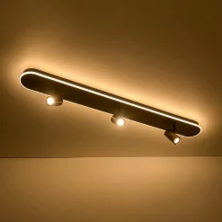 Wood Oval LED Adjustable Spotlight Ceiling Track Light