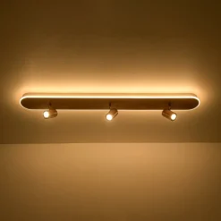 Wood Oval LED Adjustable Spotlight Ceiling Track Light